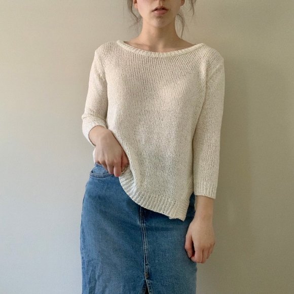 Dorothy Perkins White Glitter Sweater ✨ - Picture 3 of 4
